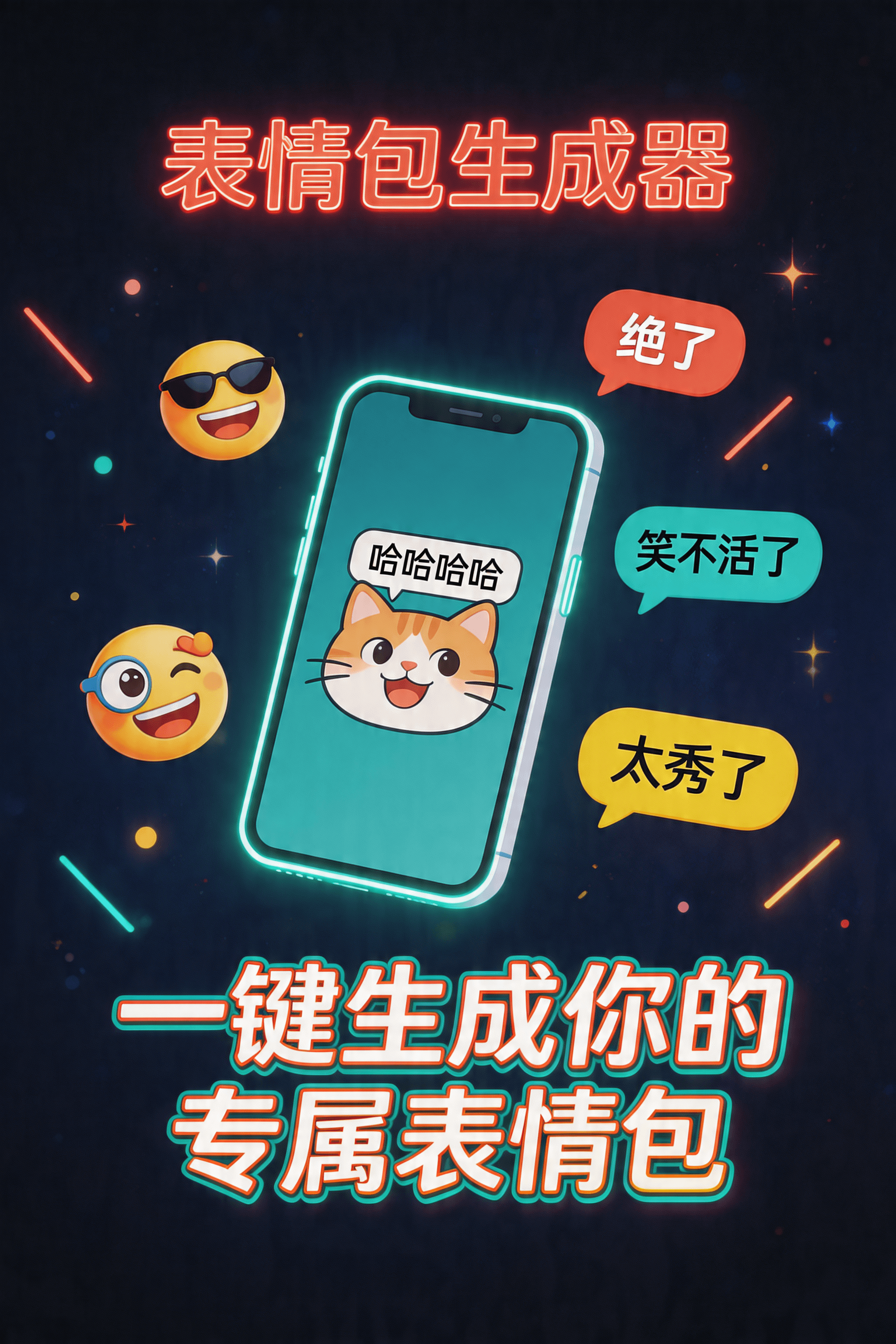 表情包生成器宣传图1 - 一键生成专属表情包